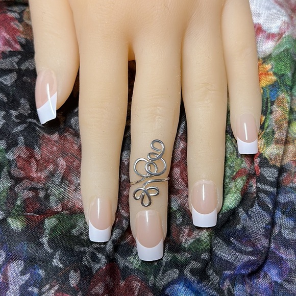 Sterling Silver Toe Ring- Adjustable Unique Toe Ring-Midi/Knuckle Ring- FS#34 - Picture 4 of 12
